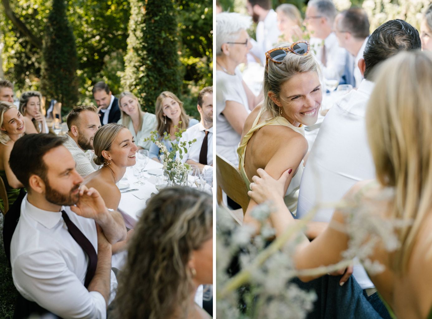 Guests enjoying lunch at Huize Frankendael wedding