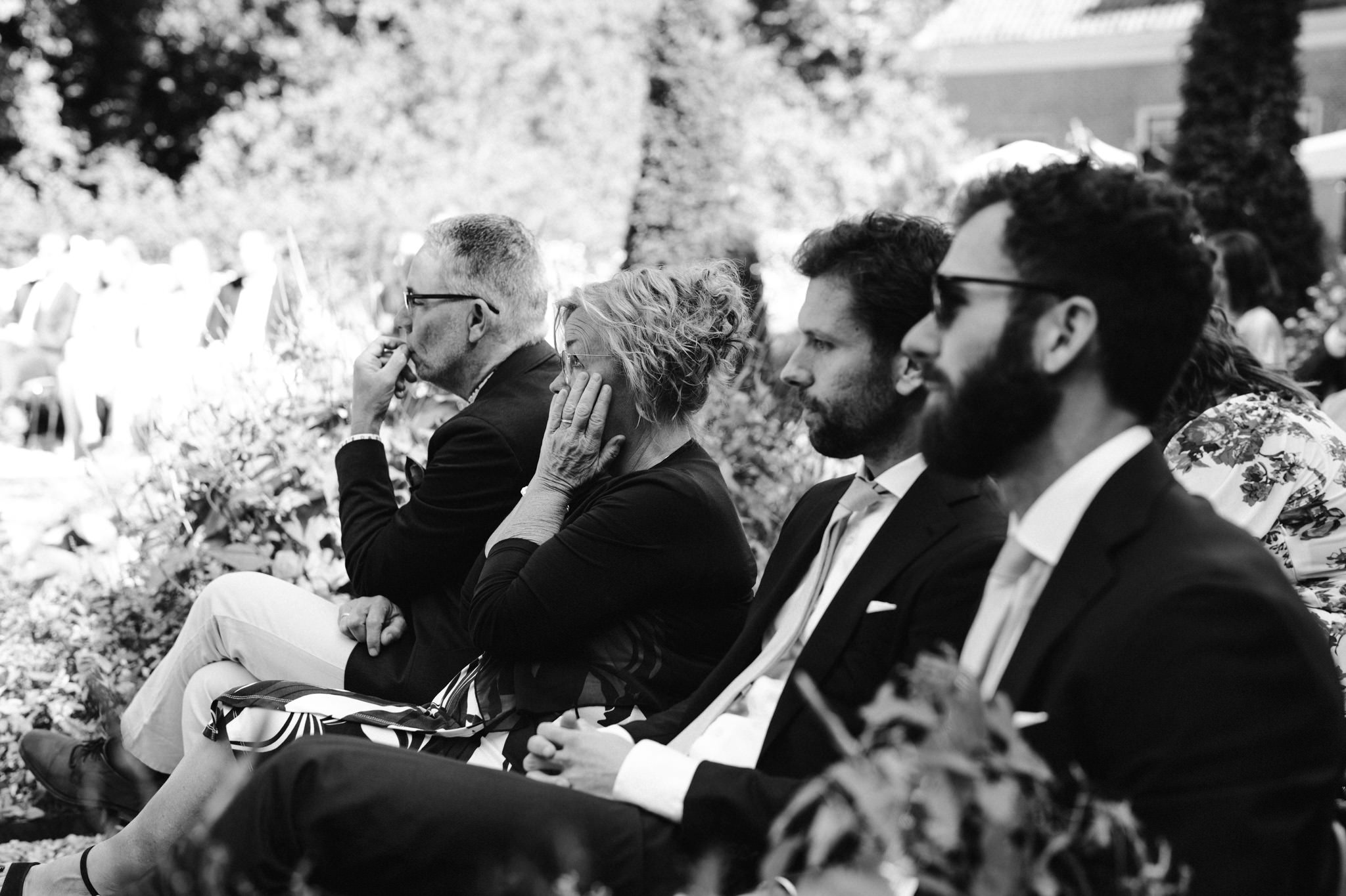 Outdoor ceremony setup in the garden at Huize Frankendael